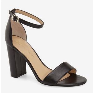 Ivanka Trump Black Klover block heel ankle sandal